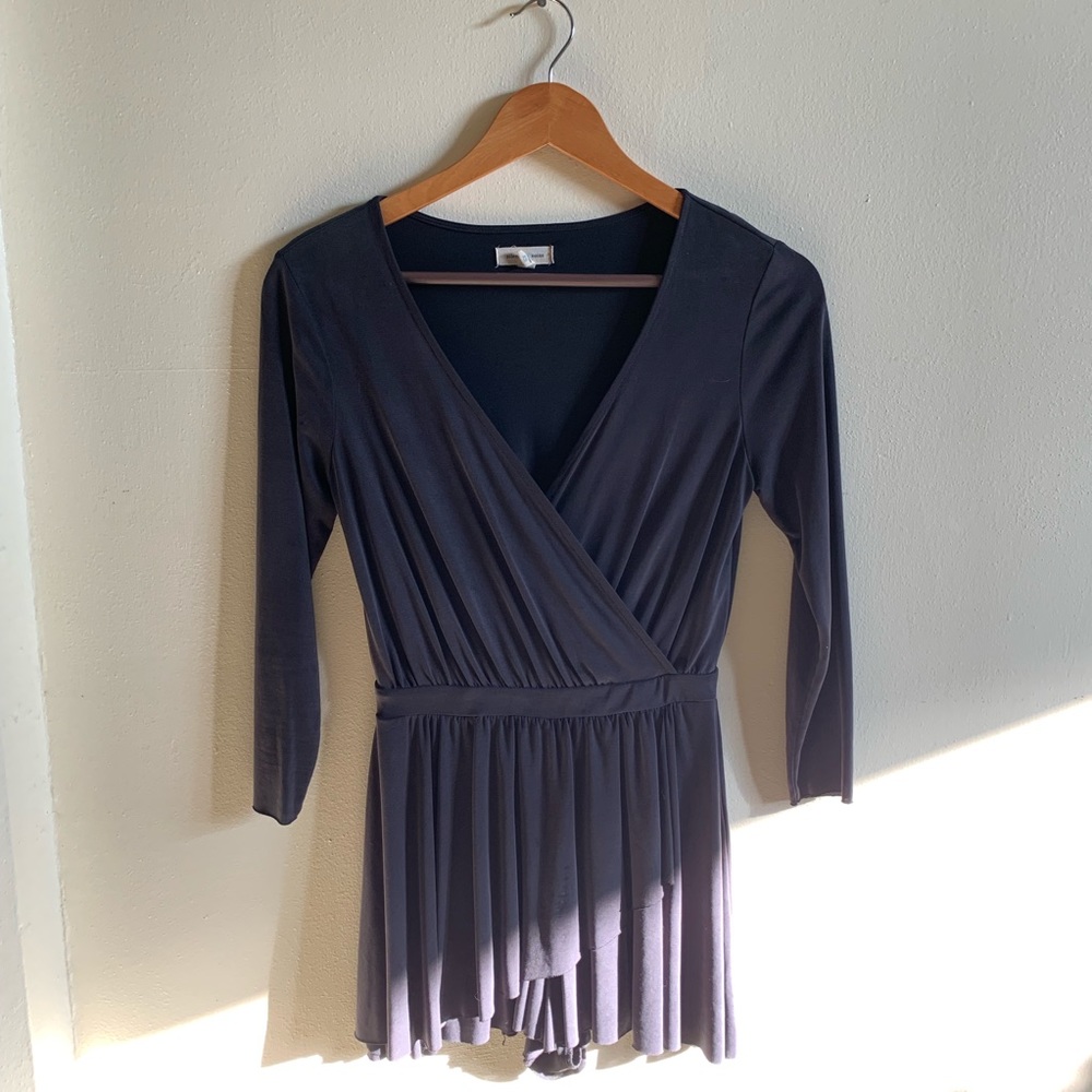 silence + noise faux wrap romper